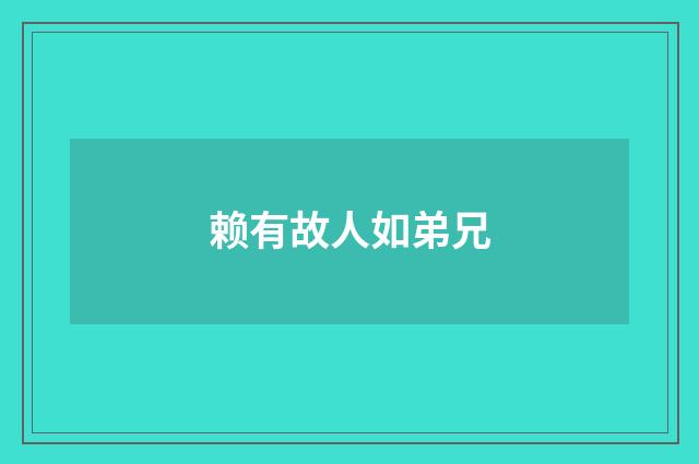 赖有故人如弟兄