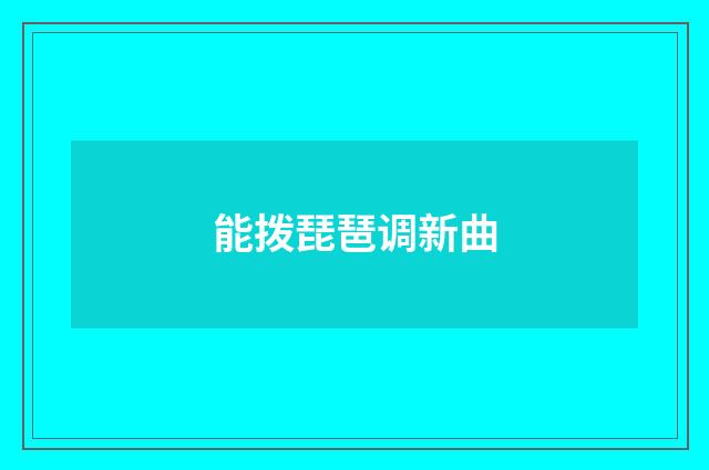 能拨琵琶调新曲