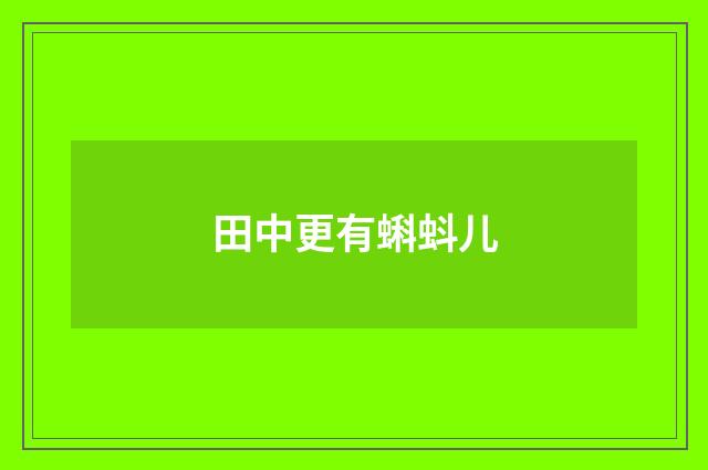 田中更有蝌蚪儿