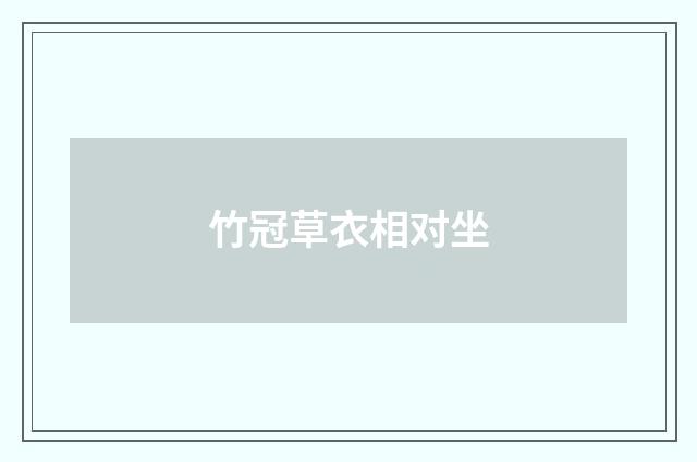 竹冠草衣相对坐