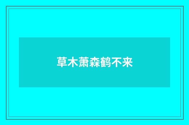 草木萧森鹤不来