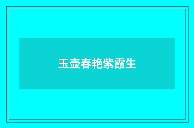 玉壶春艳紫霞生