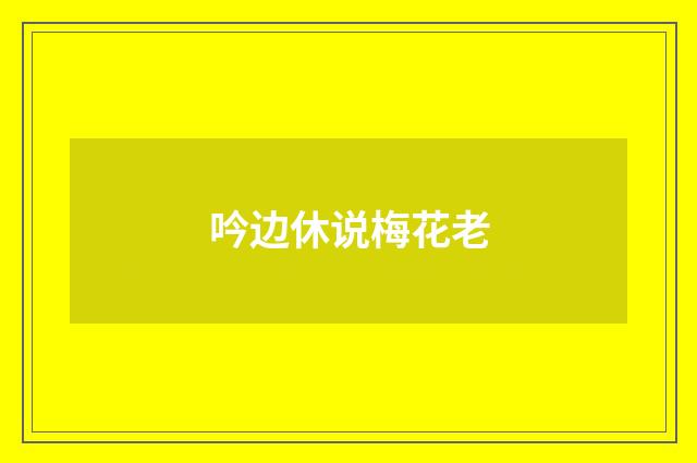 吟边休说梅花老