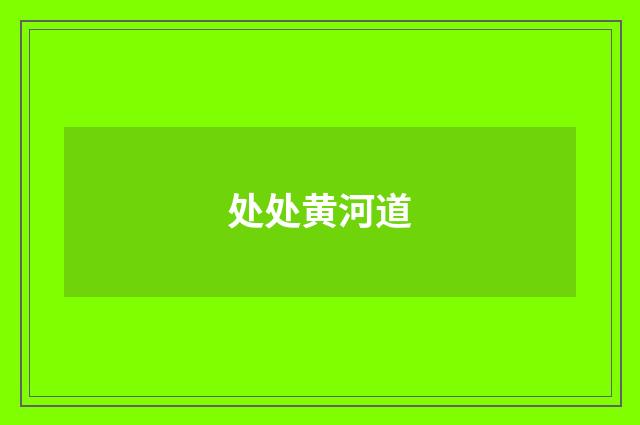处处黄河道