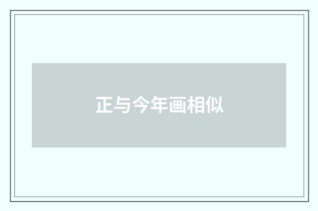 正与今年画相似