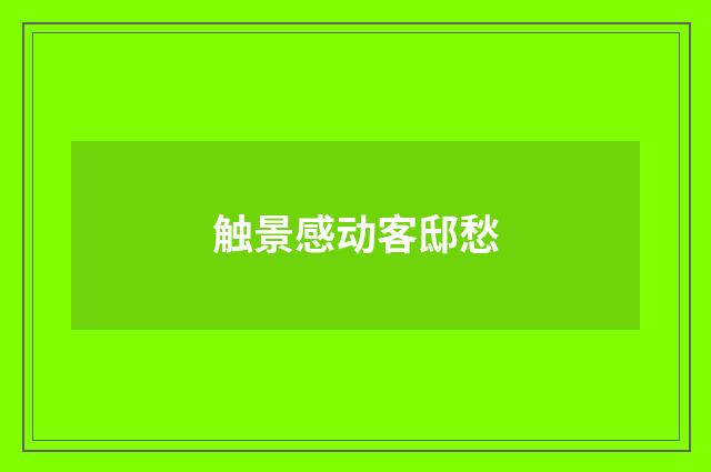 触景感动客邸愁