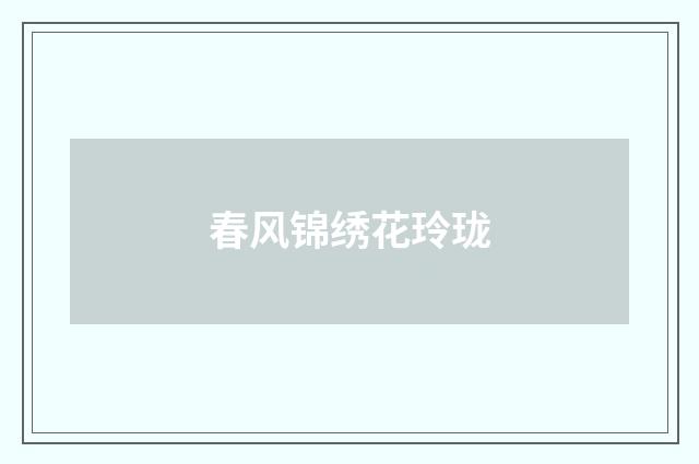 春风锦绣花玲珑