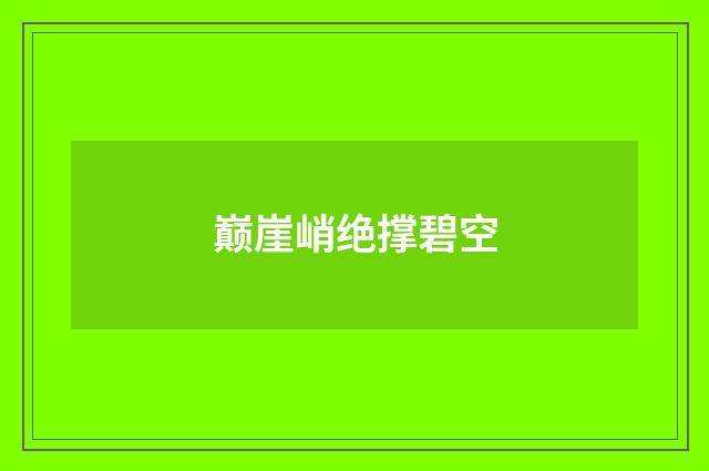 巅崖峭绝撑碧空