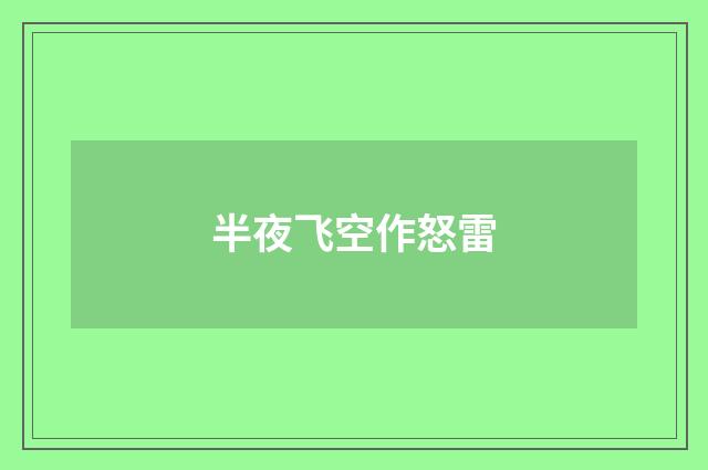 半夜飞空作怒雷