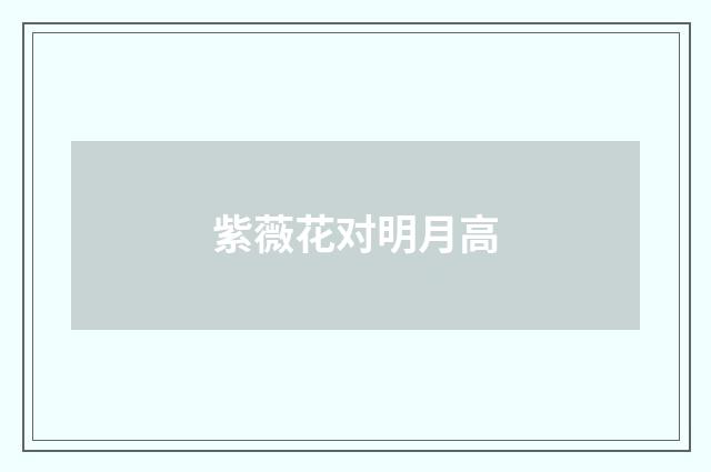 紫薇花对明月高
