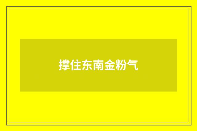 撑住东南金粉气