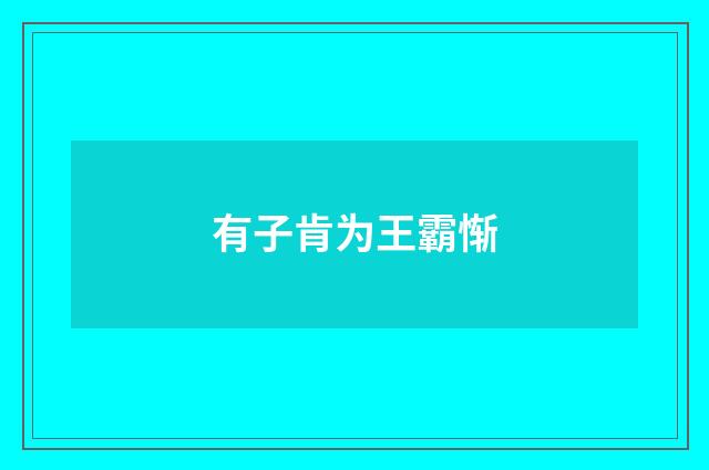 有子肯为王霸惭