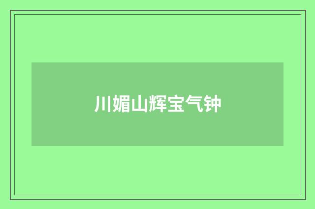 川媚山辉宝气钟