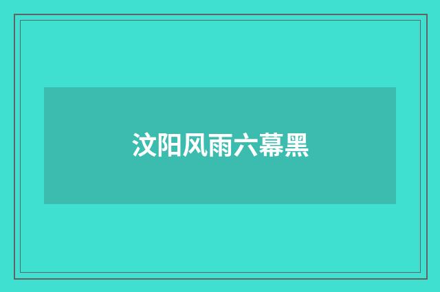 汶阳风雨六幕黑