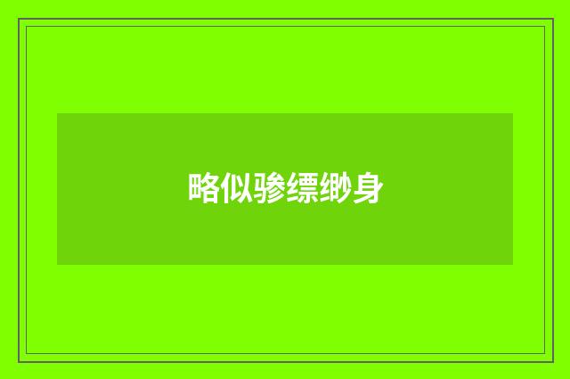 略似骖缥缈身