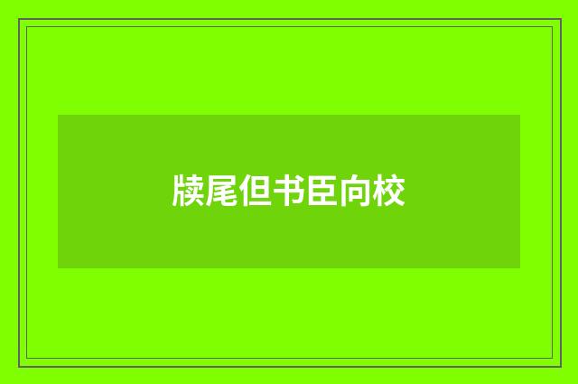 牍尾但书臣向校