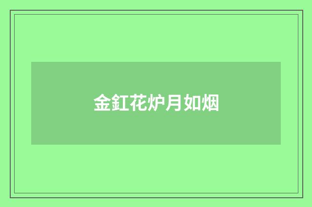 金釭花炉月如烟