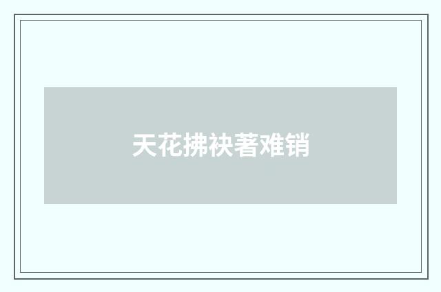 天花拂袂著难销