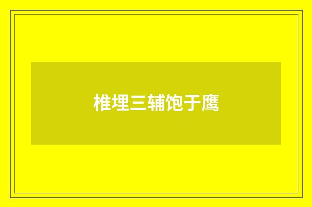 椎埋三辅饱于鹰
