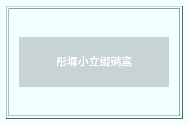彤墀小立缀鹓鸾