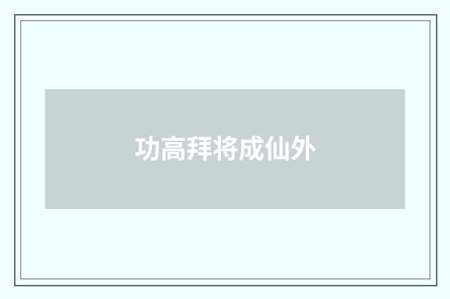 功高拜将成仙外