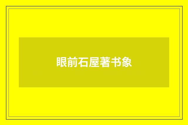 眼前石屋著书象
