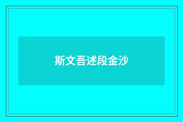 斯文吾述段金沙