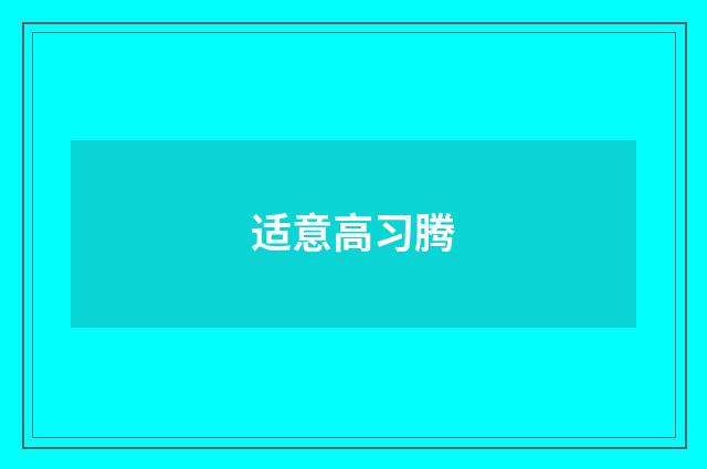适意高习腾