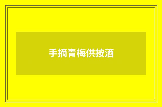 手摘青梅供按酒