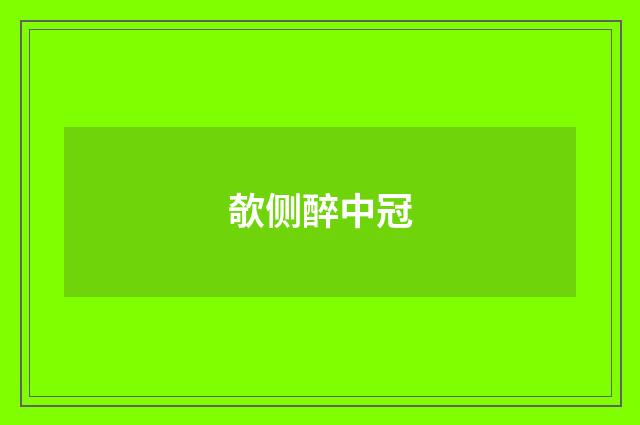 欹侧醉中冠