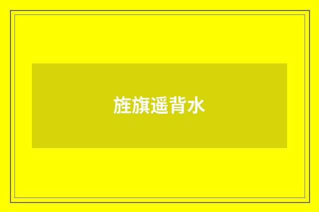 旌旗遥背水