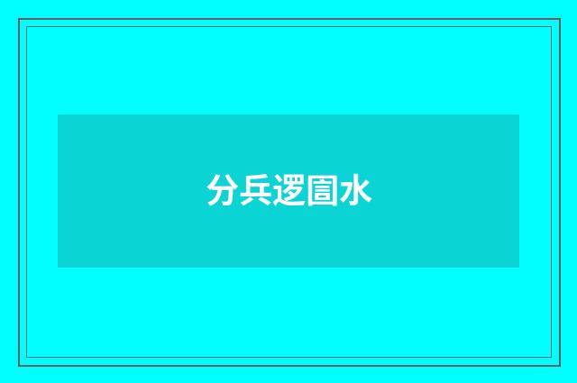 分兵逻圁水