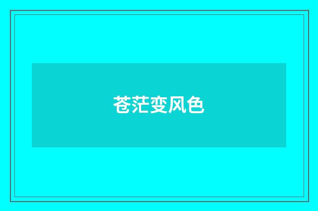 苍茫变风色