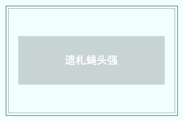 遗札蝇头强