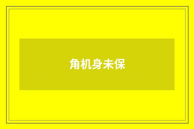 角机身未保