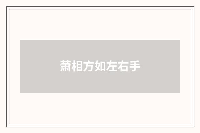 萧相方如左右手