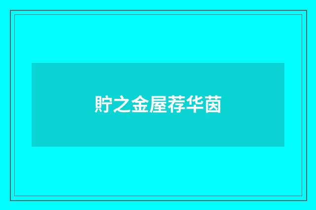 貯之金屋荐华茵