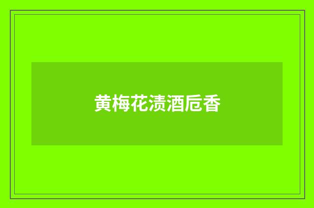 黄梅花渍酒卮香