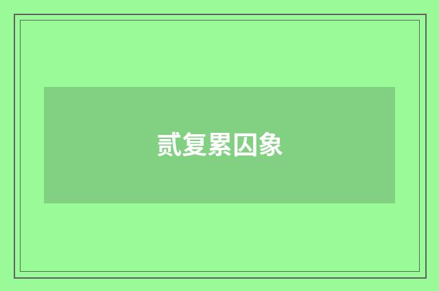 贰复累囚象