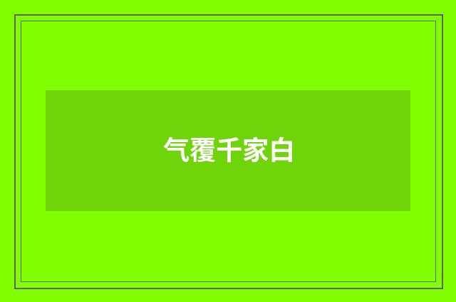 气覆千家白