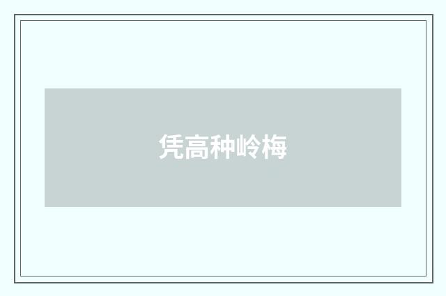 凭高种岭梅