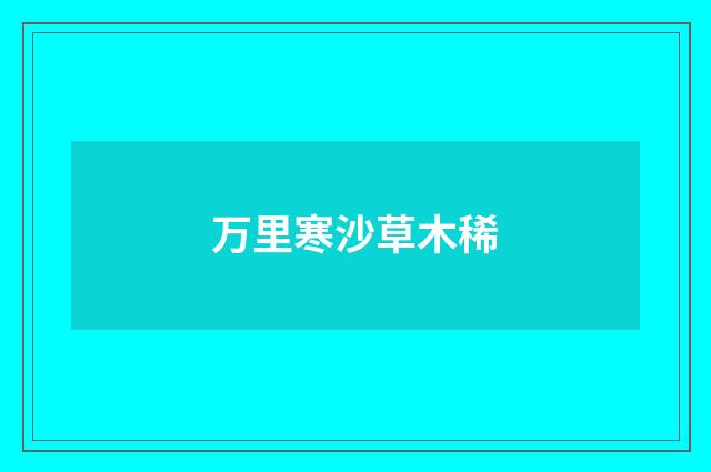 万里寒沙草木稀