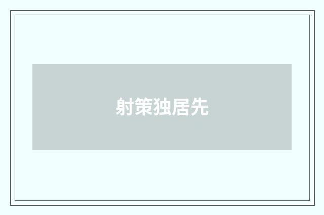 射策独居先