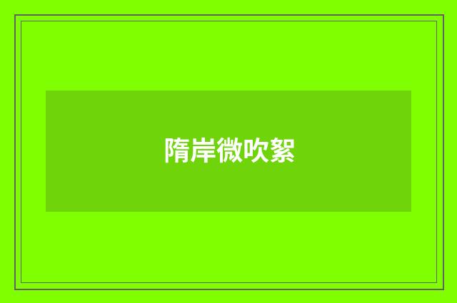 隋岸微吹絮