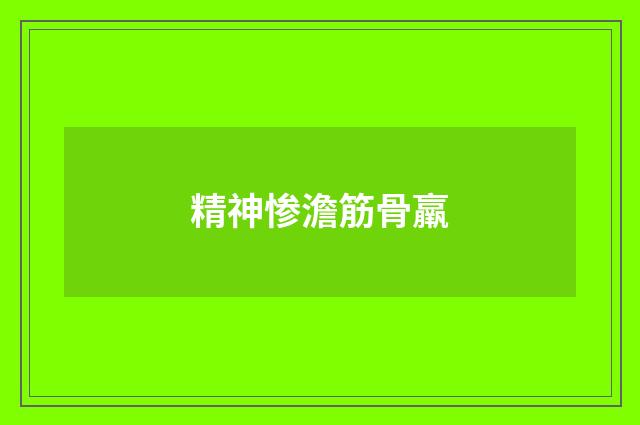 精神惨澹筋骨羸