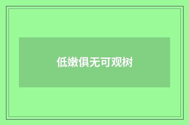 低嫩俱无可观树