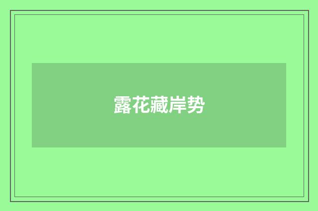 露花藏岸势