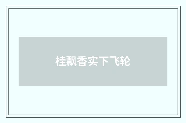 桂飘香实下飞轮