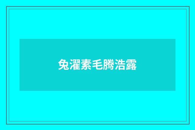 兔濯素毛腾浩露