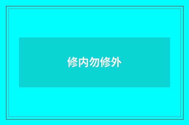 修内勿修外
